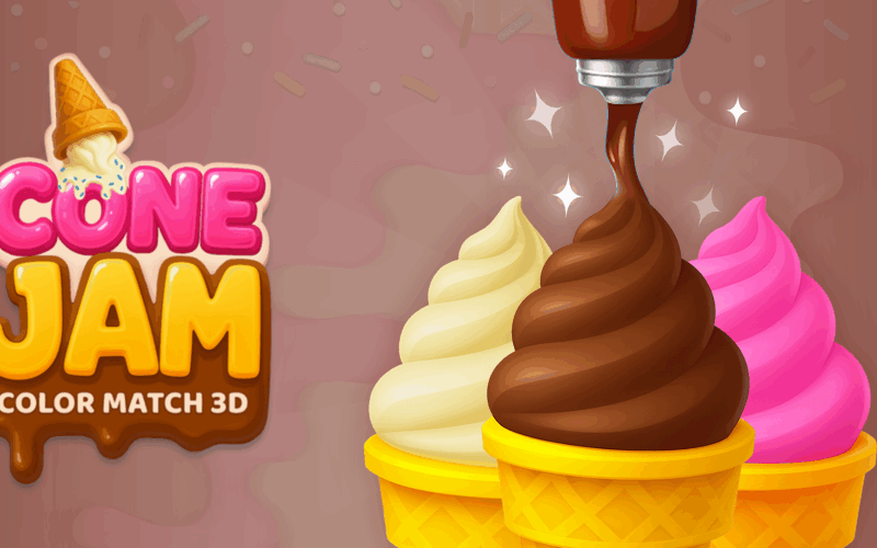 cone jam color match 3d banner