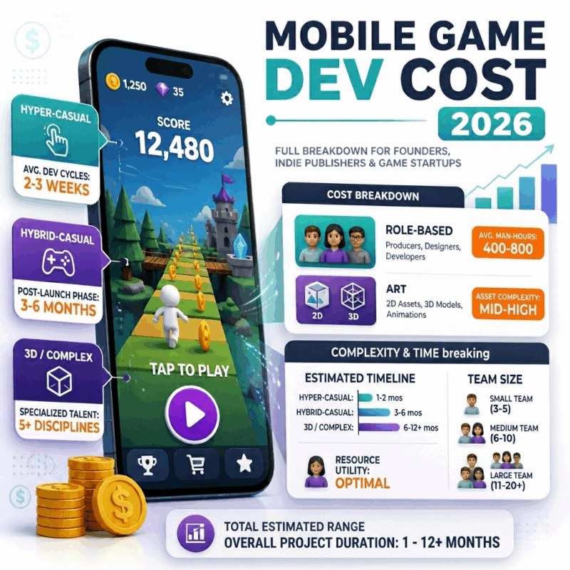 mobile game development cost 2026 in india